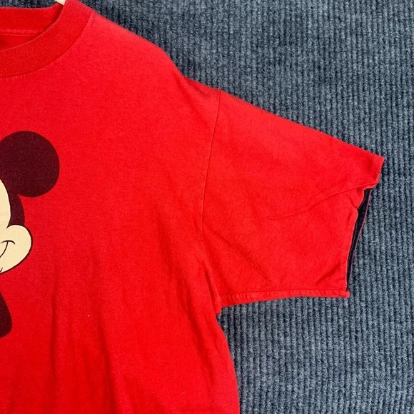 VTG Wellington‎ Apparel Mickey Mouse T Shirt Mens Large Red Disney Retro 90s USA - Picture 4 of 13